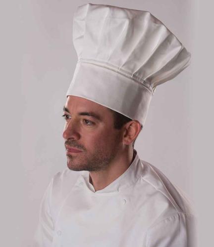 Dennys Tall Chefs Hat - White - L